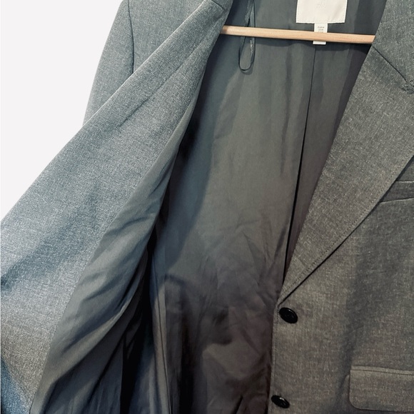 H&M Charcoal Gray Women's Single Breasted Blazer Coat Size M - Picture 10 of 13
